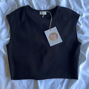 Haley Solar—Cropped Cotton Flash Tank